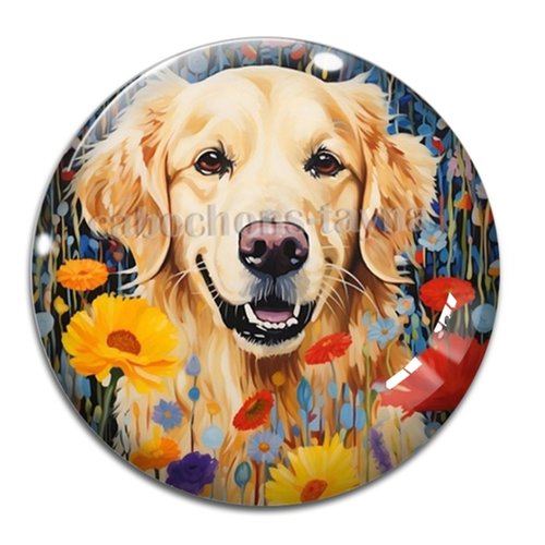 Cabochon chien – résine ou verre – différentes tailles disponibles
