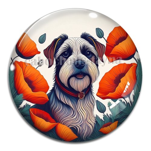 Cabochon chien – résine ou verre – différentes tailles disponibles
