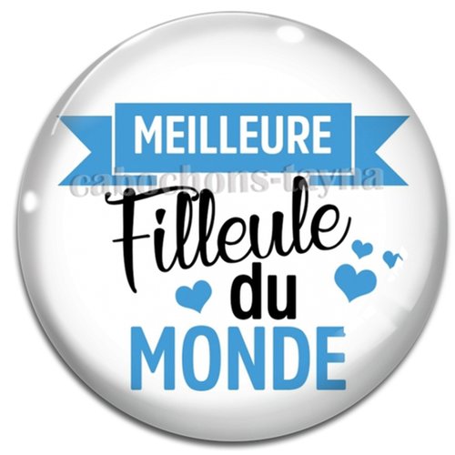 Cabochon meilleure filleule du monde, cabochon résine, verre rond différente taille