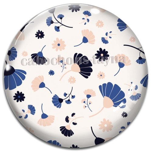 Cabochon fleur, cabochon résine ou verre rond différente taille