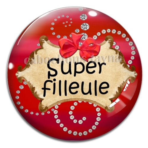 Cabochon super filleule, cabochon résine, verre rond différente taille