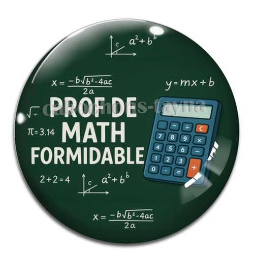 Cabochon prof de math formidable, cabochon résine, verre rond différente taille