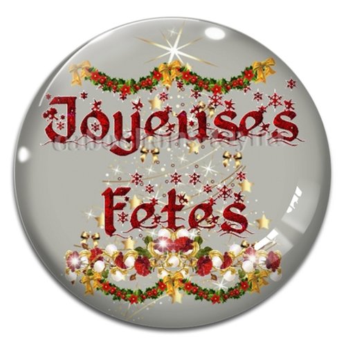 Cabochon joyeuses fêtes, cabochon résine, verre rond différente taille