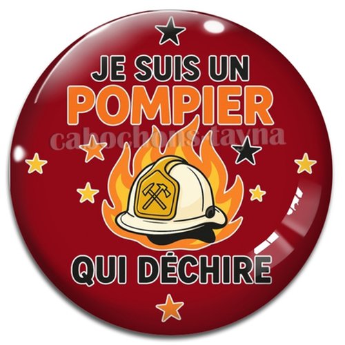 Cabochon pompier qui déchire, cabochon résine, verre rond différente taille