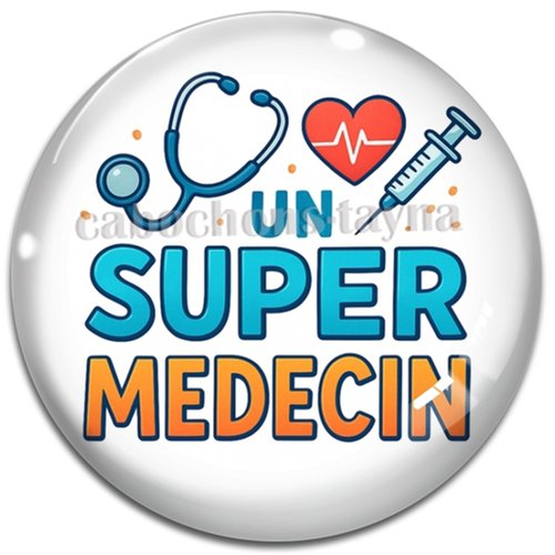 Cabochon super médecin, résine ou verre différente taille