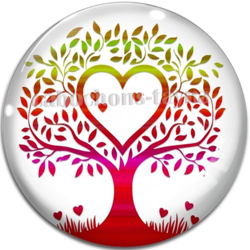 Cabochon arbre de vie, cabochon résine ou verre rond différente taille
