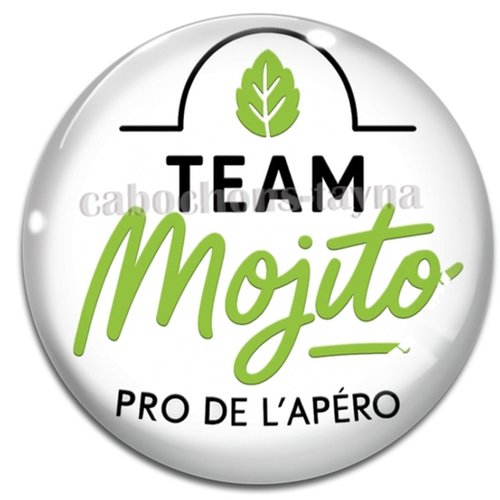 Cabochon mojito, cabochon résine ou verre rond différente taille