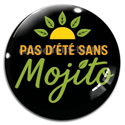 Cabochon mojito, cabochon résine ou verre rond différente taille