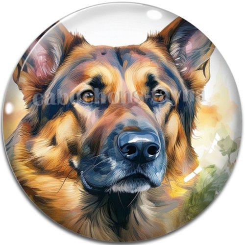 Cabochon chien, cabochon résine ou verre rond différente taille