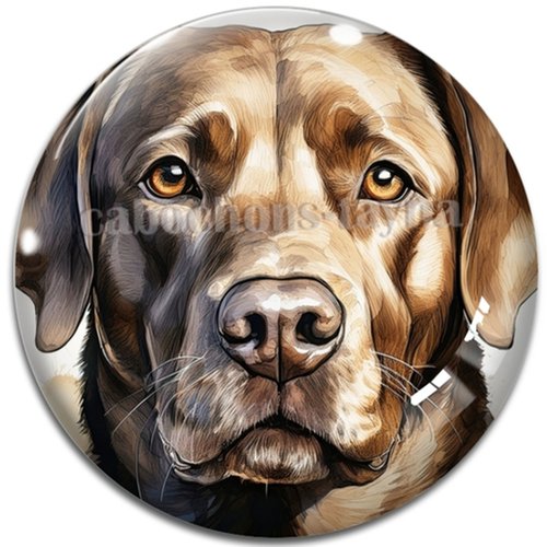Cabochon chien, cabochon résine ou verre rond différente taille