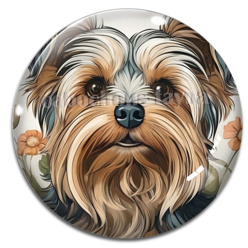 Cabochon chien, cabochon résine ou verre rond différente taille