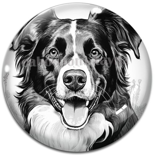 Cabochon chien, cabochon résine ou verre rond différente taille