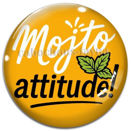 Cabochon mojito, cabochon résine ou verre rond différente taille