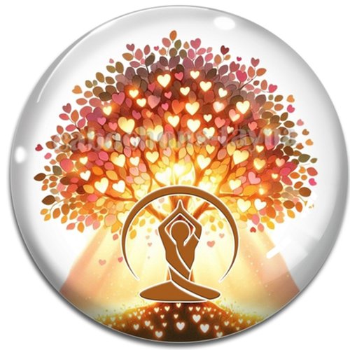 Cabochon arbre de vie, cabochon résine ou verre rond différente taille