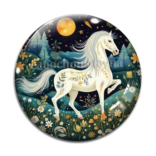 Cabochon cheval, cabochon résine ou verre rond différente taille
