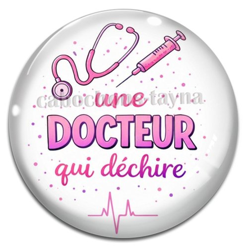 Cabochon une docteur qui déchire, résine ou verre différente taille
