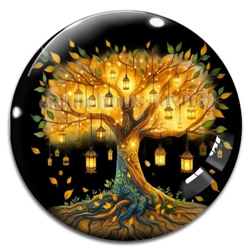 Cabochon arbre de vie, cabochon résine ou verre rond différente taille