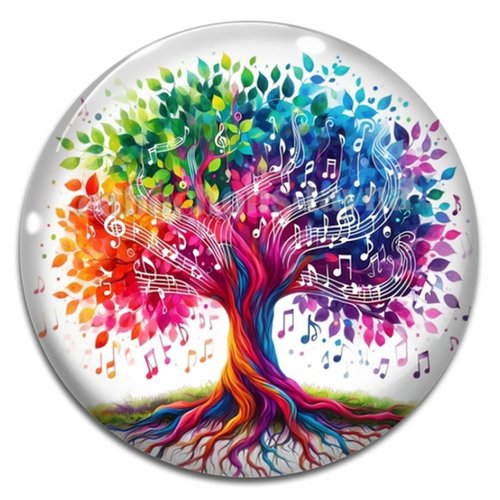 Cabochon arbre de vie, cabochon résine ou verre rond différente taille