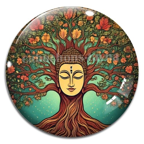 Cabochon arbre de vie, cabochon résine ou verre rond différente taille