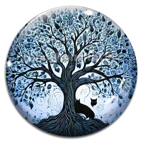 Cabochon arbre de vie, cabochon résine ou verre rond différente taille
