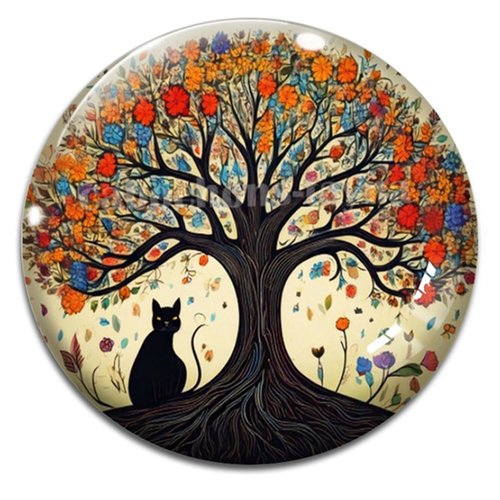 Cabochon arbre de vie, cabochon résine ou verre rond différente taille