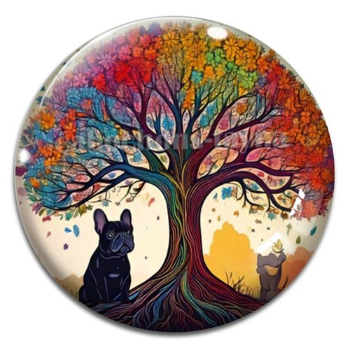 Cabochon arbre de vie, cabochon résine ou verre rond différente taille