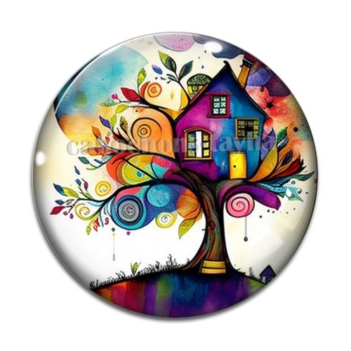 Cabochon maison, cabochon résine ou verre rond différente taille