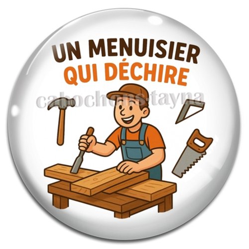Cabochon un menuiser qui déchire, cabochon résine ou verre rond différente taille
