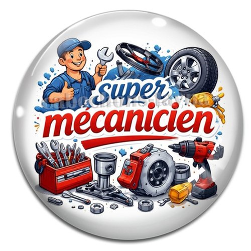 Cabochon super mécanicien, cabochon résine ou verre rond différente taille