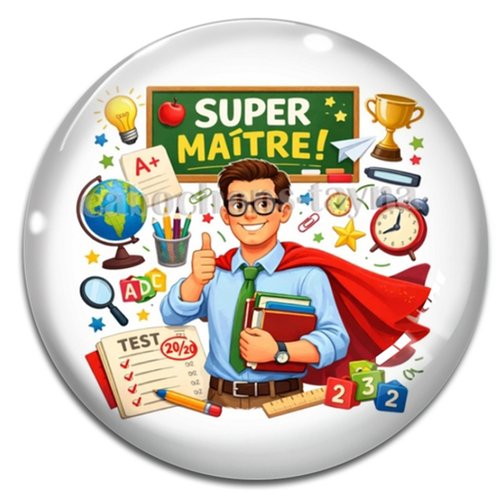 Cabochon un super maître, cabochon résine ou verre rond différente taille