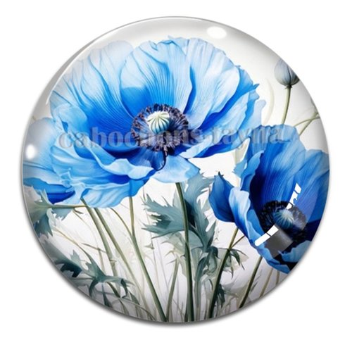 Cabochon tournesol – résine ou verre – différentes tailles disponibles
