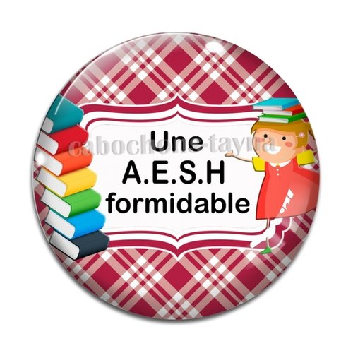 Cabochon une aesh formidable, cabochon résine - ou verre rond différente taille