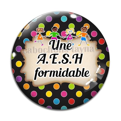 Cabochon une aesh formidable, cabochon résine - ou verre rond différente taille