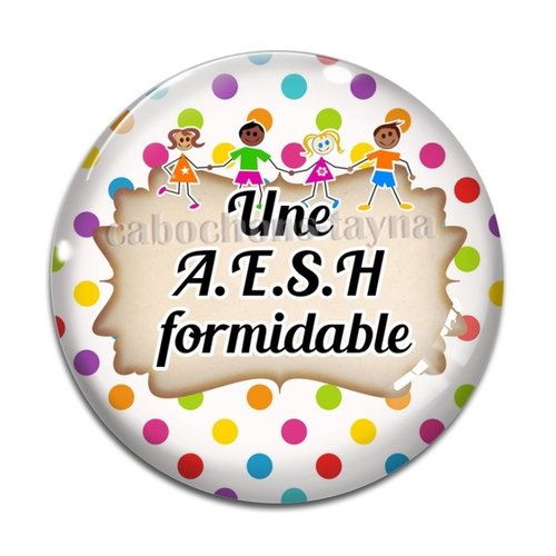 Cabochon une aesh formidable, cabochon résine - ou verre rond différente taille
