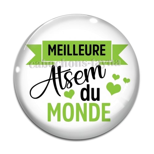 Cabochon meilleur atsem du monde, cabochon résine - ou verre rond différente taille