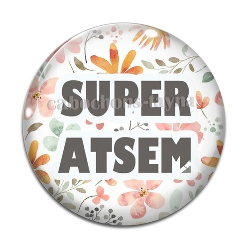Cabochon super atsem, cabochon résine - ou verre rond différente taille