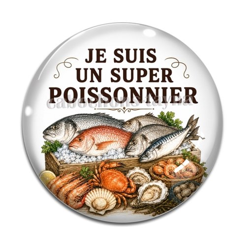 Cabochon super poissonnier – résine ou verre – différentes tailles disponibles