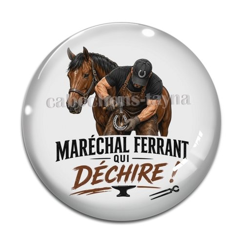 Cabochon maréchal ferrant – résine ou verre – différentes tailles disponibles