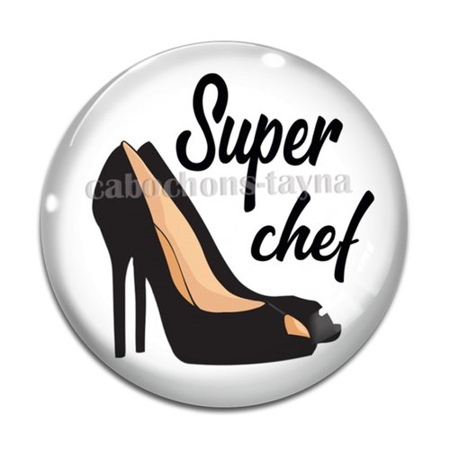 Cabochon super chef, résine ou verre différente taille