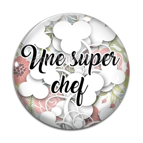 Cabochon super chef, résine ou verre différente taille