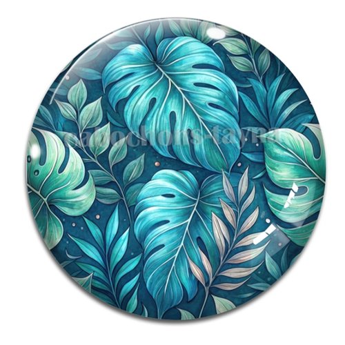 Cabochon feuille en résine ou en verre différente taille
