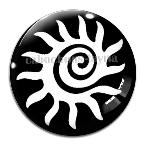 Cabochon soleil – résine ou verre – différentes tailles disponibles
