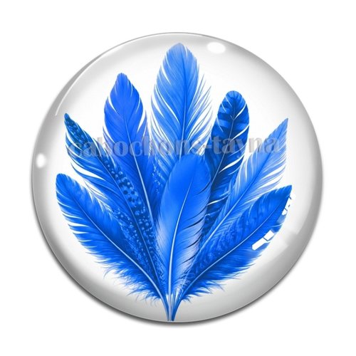 Cabochon plume– résine ou verre – différentes tailles disponibles
