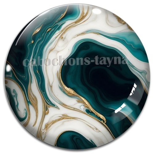 Cabochon effet marbre, cabochon résine - ou verre rond différente taille