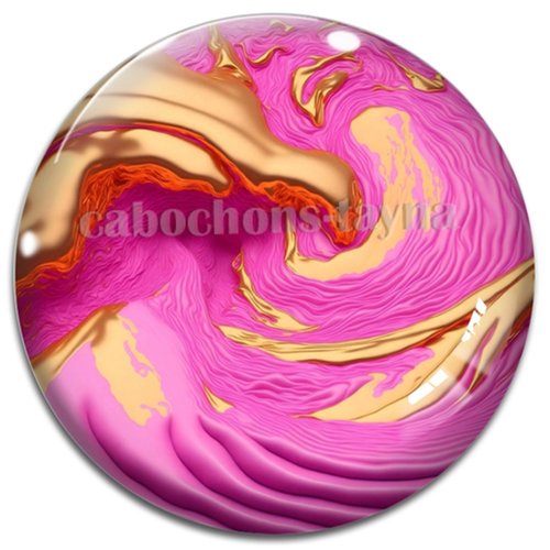 Cabochon effet marbre, cabochon résine - ou verre rond différente taille