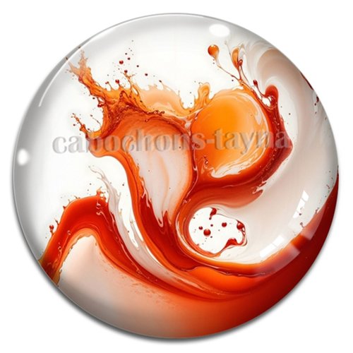 Cabochon effet marbre, cabochon résine - ou verre rond différente taille