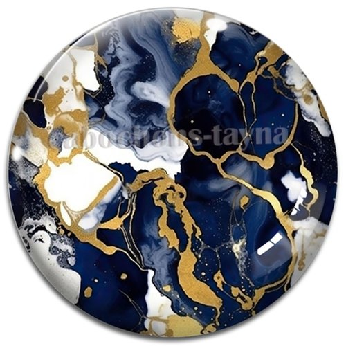 Cabochon effet marbre, cabochon résine - ou verre rond différente taille