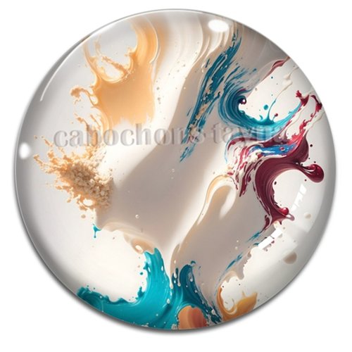Cabochon effet marbre, cabochon résine - ou verre rond différente taille