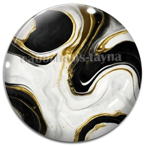 Cabochon effet marbre, cabochon résine - ou verre rond différente taille