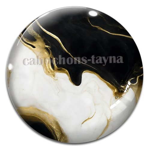Cabochon effet marbre, cabochon résine - ou verre rond différente taille
